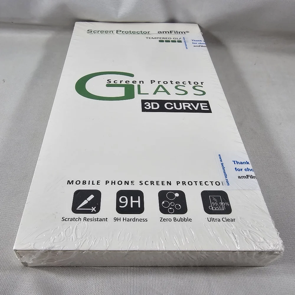 AM Film Samsung Note 8 Glass Phone Screen Protector Kit 3D Curve TechMatte